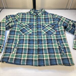 GOTCHA Farmland Flannel Quilted JACKET Sz Mens XL Bottle Green